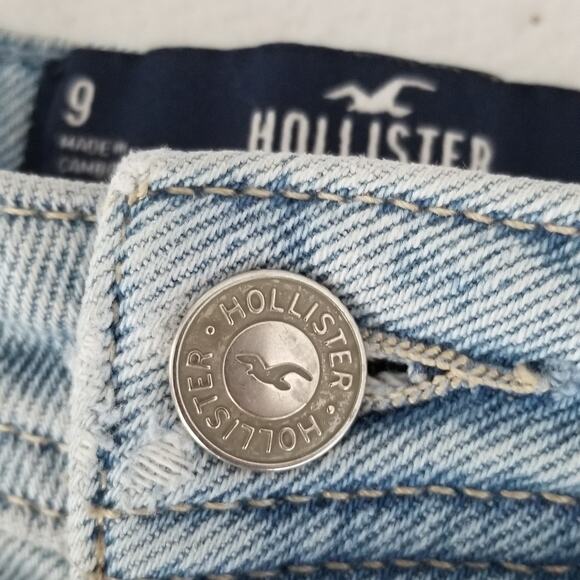 Hollister High Rise Mom 3" Shorts Belted Denim Shorts, Size 9, Waist 29inches - Picture 4 of 8
